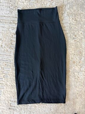 bebe Black High-Rise Pencil Skirt